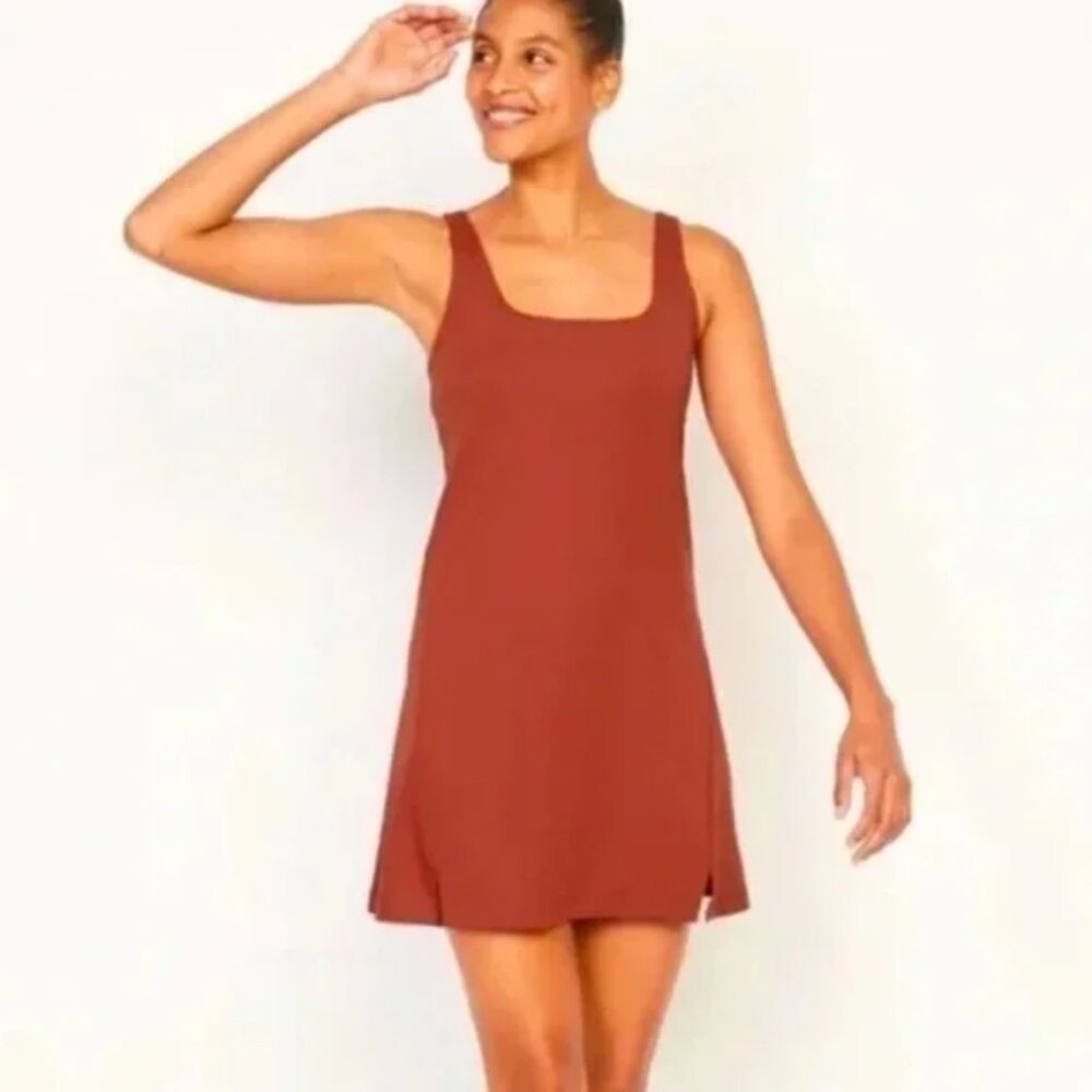 Old Navy Active Rust Red Activewear Dress XL built in romper